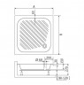 Поддон акриловый RGW B/CL-S-A 16180199-51-A  90х90х27 квадратный