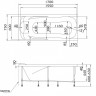 Ванна 1Marka "CALYPSO" 170*75