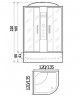 Душевая кабина River Temza 135/135/55 тонированная