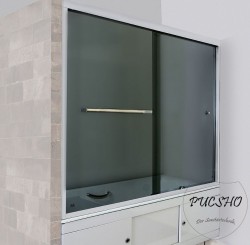 Шторка для ванны Pucsho Vorhang 3100 Gray 180*150 тонированное стекло