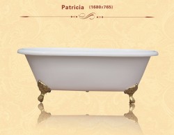 Ванна чугунная Magliezza Patricia 168x76,5 gold