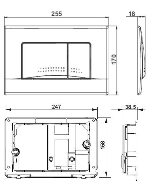 Клавиша смыва Roca Active 32B белая