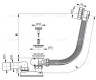 Слив-перелив AlcaPlast A55K/100 полуавтомат удлиненный
