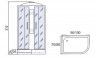 Душевая кабина МОНОМАХ 100/70/24 МЗ R , 1000*700*2100, асимметричная