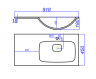 Раковина Aqwella Malaga 900 R правая