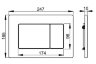 Кнопка смыва Alcaplast Antivandal M279 металл