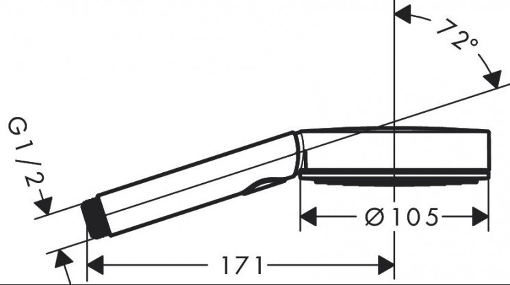 Лейка для душа hansgrohe Pulsify Select 105 3jet Relaxation  24110000