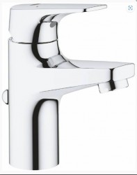 Смеситель для раковины Grohe BauFlow с донным клапаном S-Size 23751000 для раковины хром.