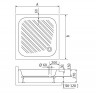 Поддон акриловый RGW B/CL-S 16180199-51 90х90х27 квадратный