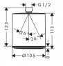 Верхний душ Hansgrohe Pulsify  105 1jet 24130700