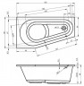 Акриловая ванна Riho Delta 150x80 без гидромассажа правая B066001005