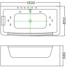 Ванна акриловая гидромассажная WeltWasser WW  HB BULLEN 150/85 WT  150*85*58.