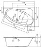 Ванна акриловая Riho Lyra 153 без гидромассажа левая B022001005
