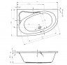 Ванна акриловая Riho Lyra 170 без гидромассажа правая B017001005