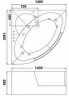 Ванна акриловая гидромассажная WeltWasser WW  HB PLAUER 140 WT   Белая 140*140*58. 