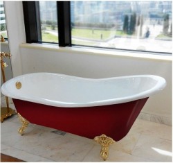 Ванна чугунная Magliezza Gracia Red 170x76 gold