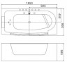 Ванна акриловая гидромассажная WeltWasser WW HB STARNBERG 185/90 WT R  Правая  185*90*58. 