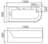 Ванна акриловая гидромассажная WeltWasser WW HB ALSTER 170/80 WT  R  Правая  170*80*58.