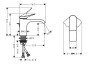 Смеситель Hansgrohe Vivenis для раковины, однорычажный, 80, со сливным гарнитуром 75010000